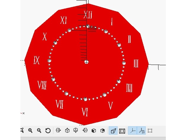 Roman Clock Face V7 - OpenScad
