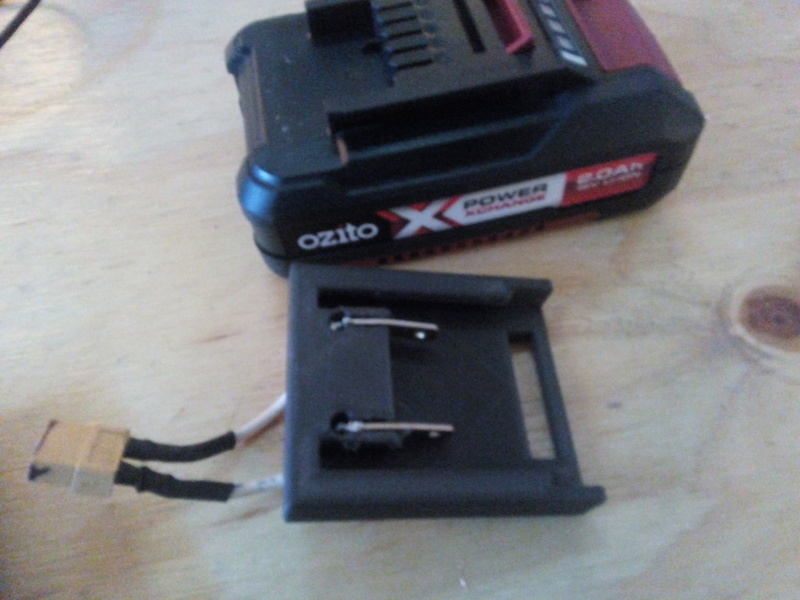 Breakout connector for Ozito powe rXchange 18V Lithium battery pack