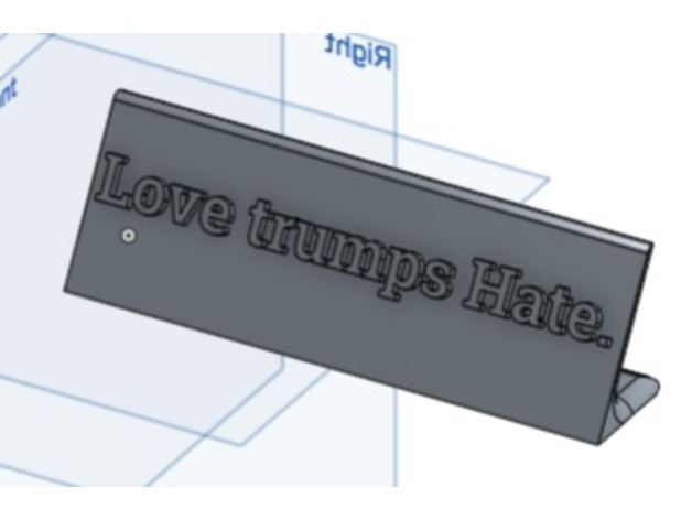 Love trumps Hate Desk stand