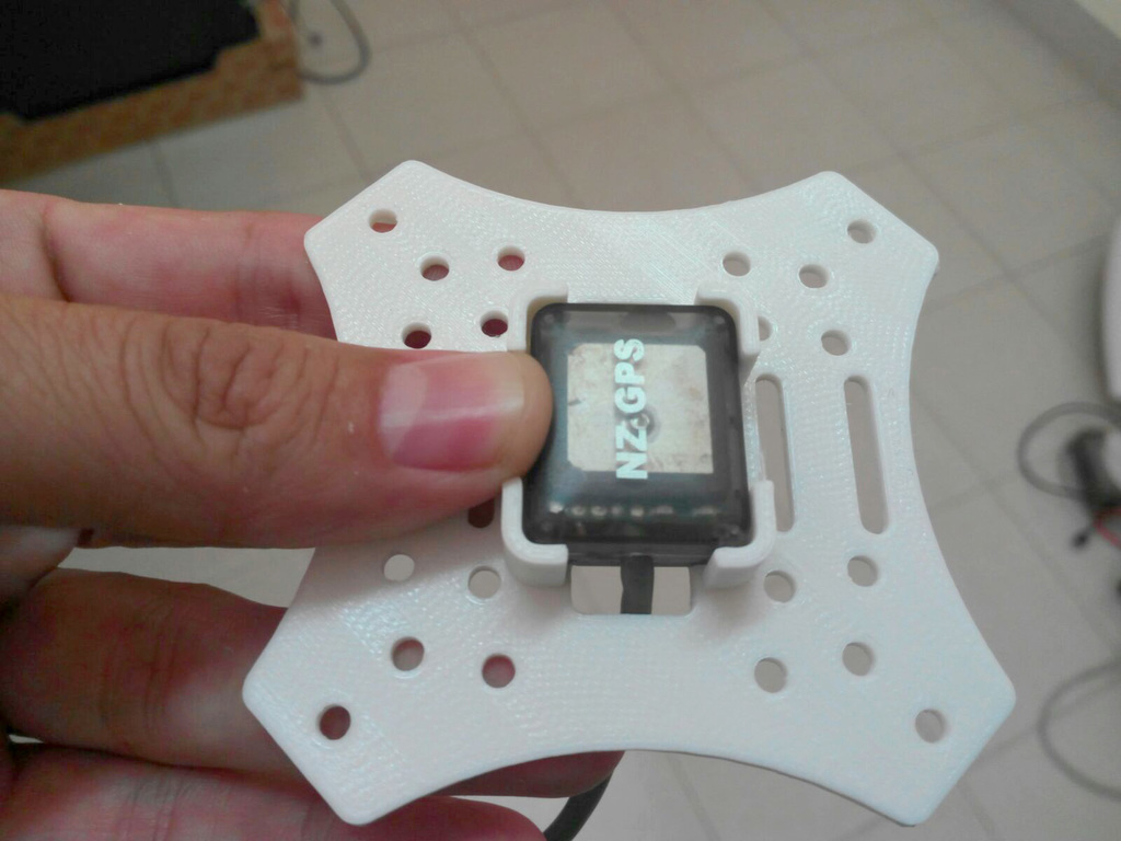 Top Plate with NZ GPS / OP GPS holder for Mini Flame Wheel quadcopter - Plato superior con soporte para el NZ GPS / OP GPS
