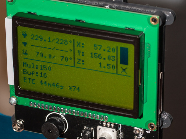 SainSmart Megatronics LCD12864 mount to ORD Bot Hadron