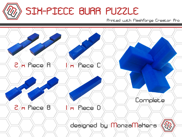 Six-piece Burr Puzzle