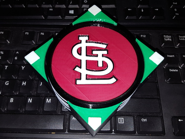 Coaster St Louis Cardinals Cap Logo
