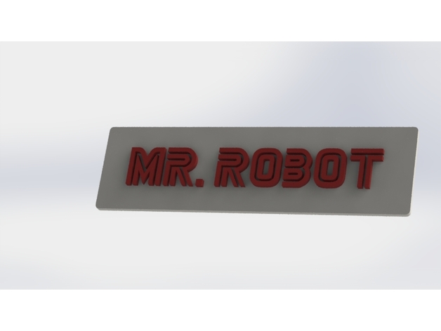 Mr. Robot Logo plate