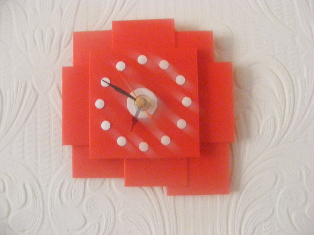 rect wall clock printed