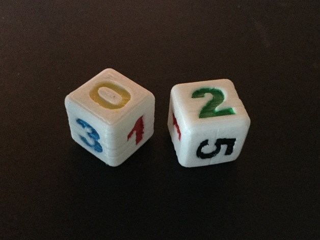 Numbered dice - d6 and d0-5