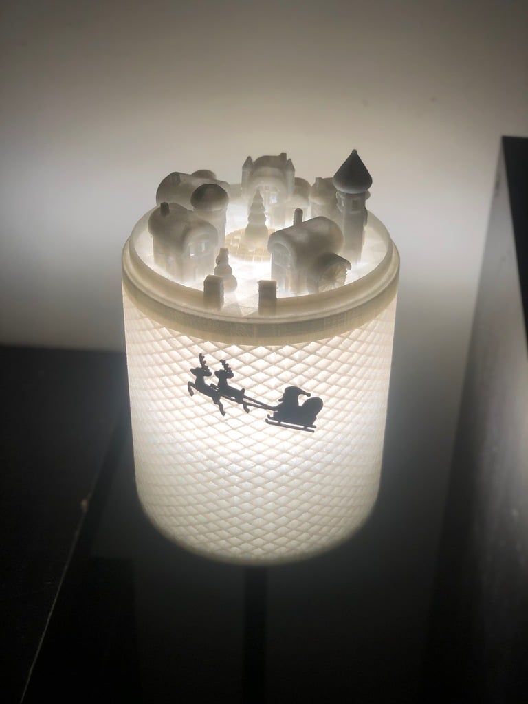 Christmas Village lamp shade  