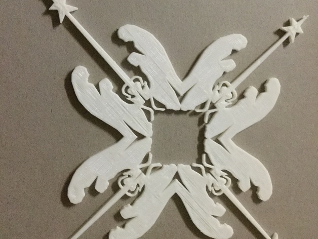 Window Snowflake Christmas Ornament Nativity