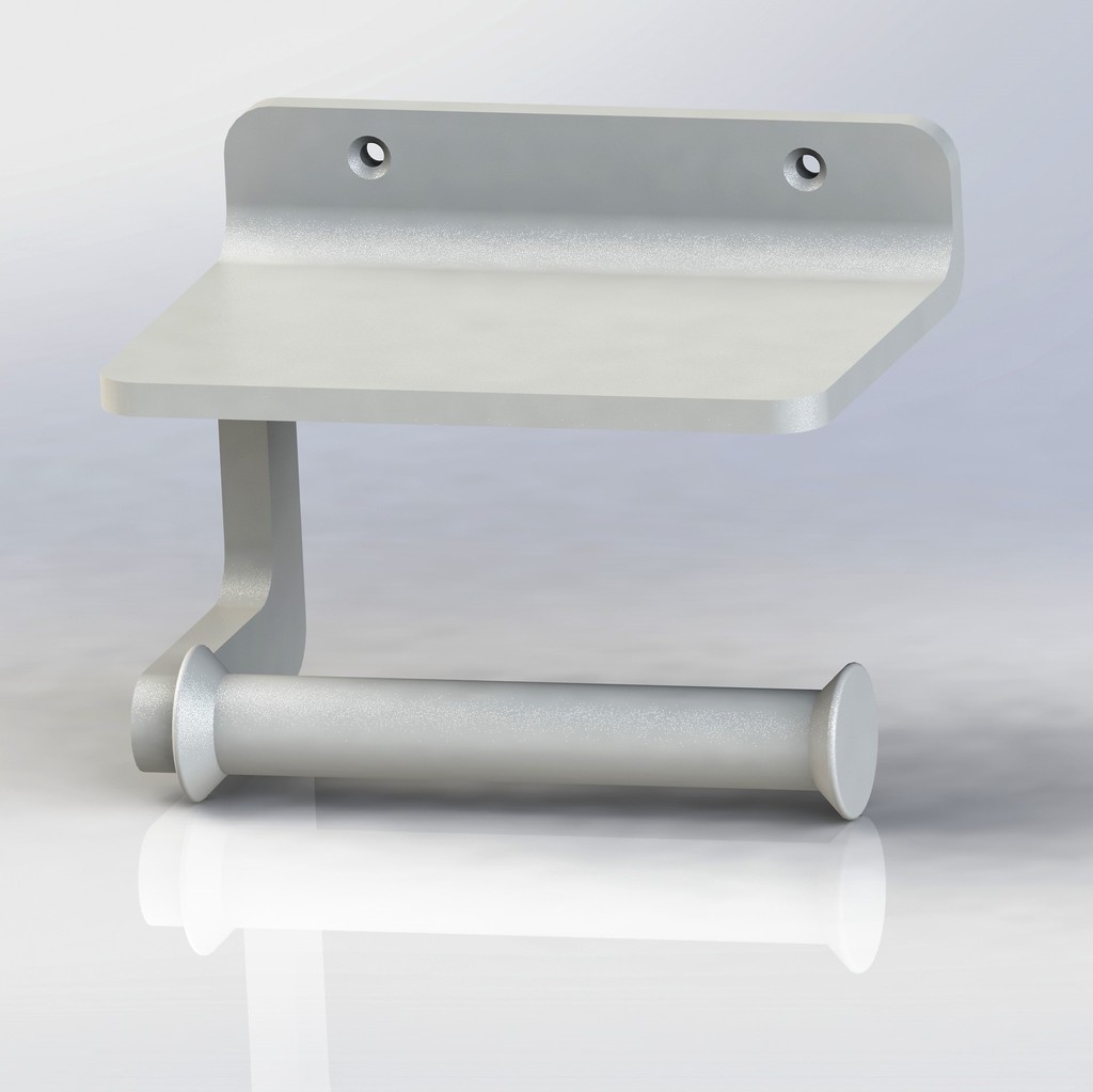 Toilet paper holder with ledge