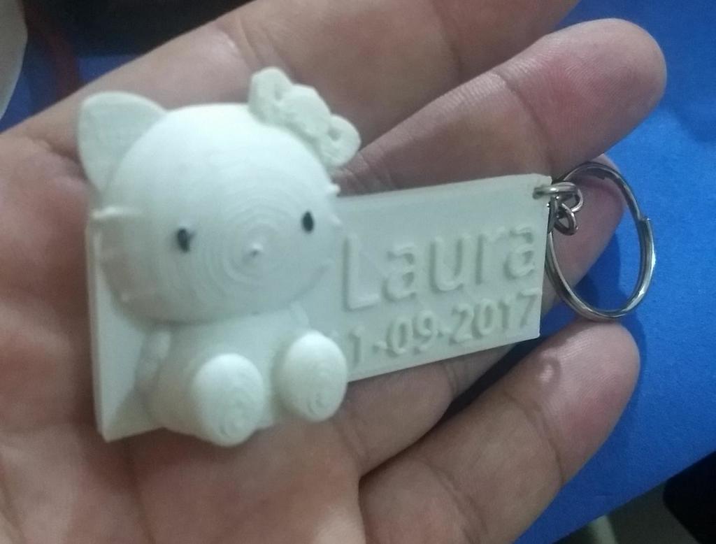 Hello Kitty keychain with name