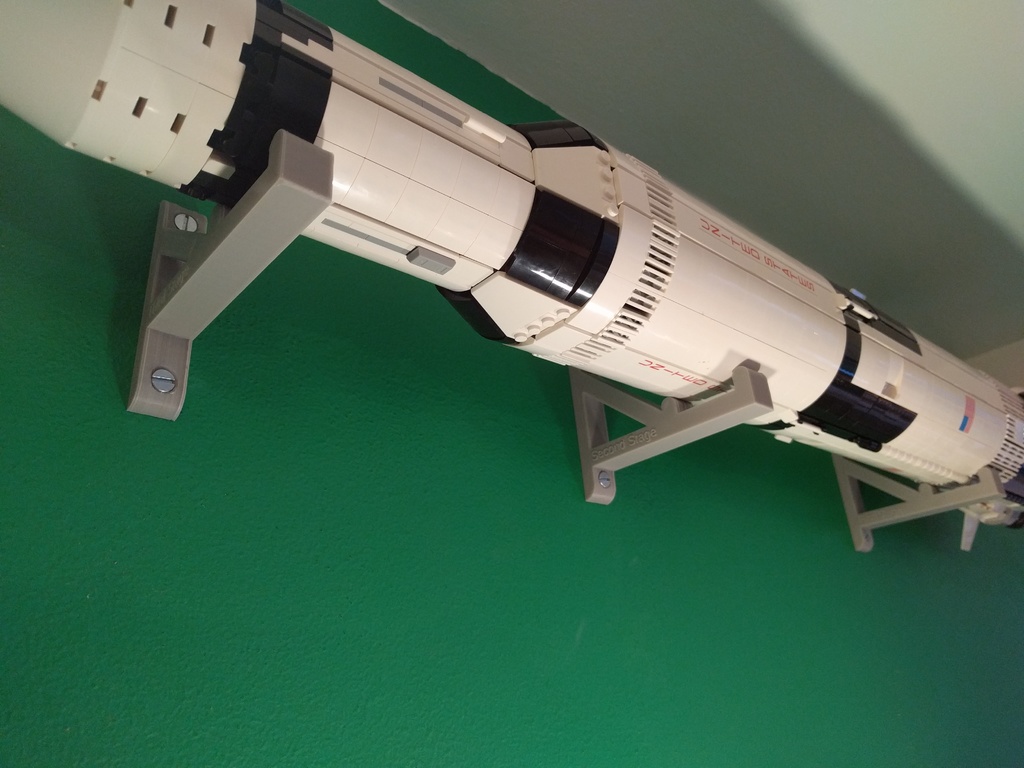 Lego Saturn 5 wall mount