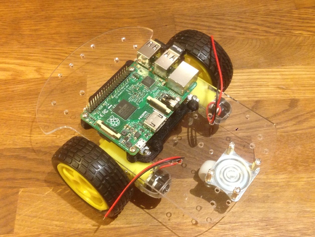 Raspberry Pi 2 mount for 2 wheel robot chassis