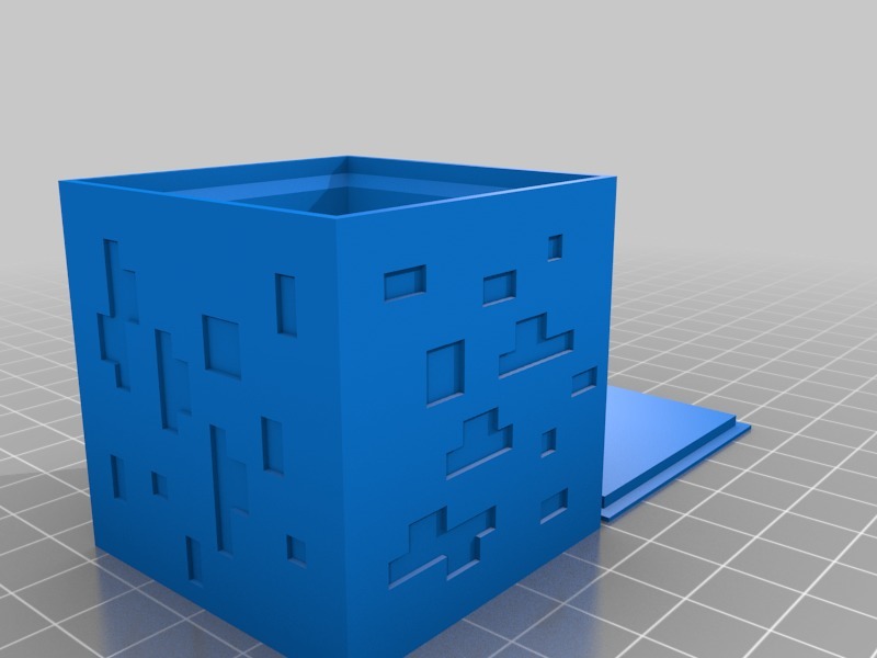 Minecraft Diamond Ore Cube (remix from user I_am_me)