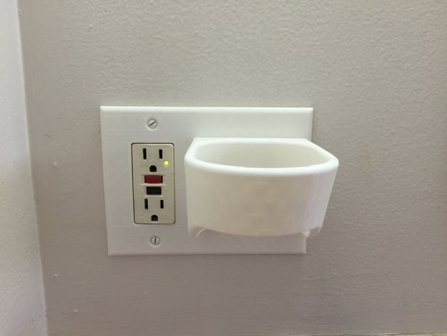 Wall mounted hairdryer holder
