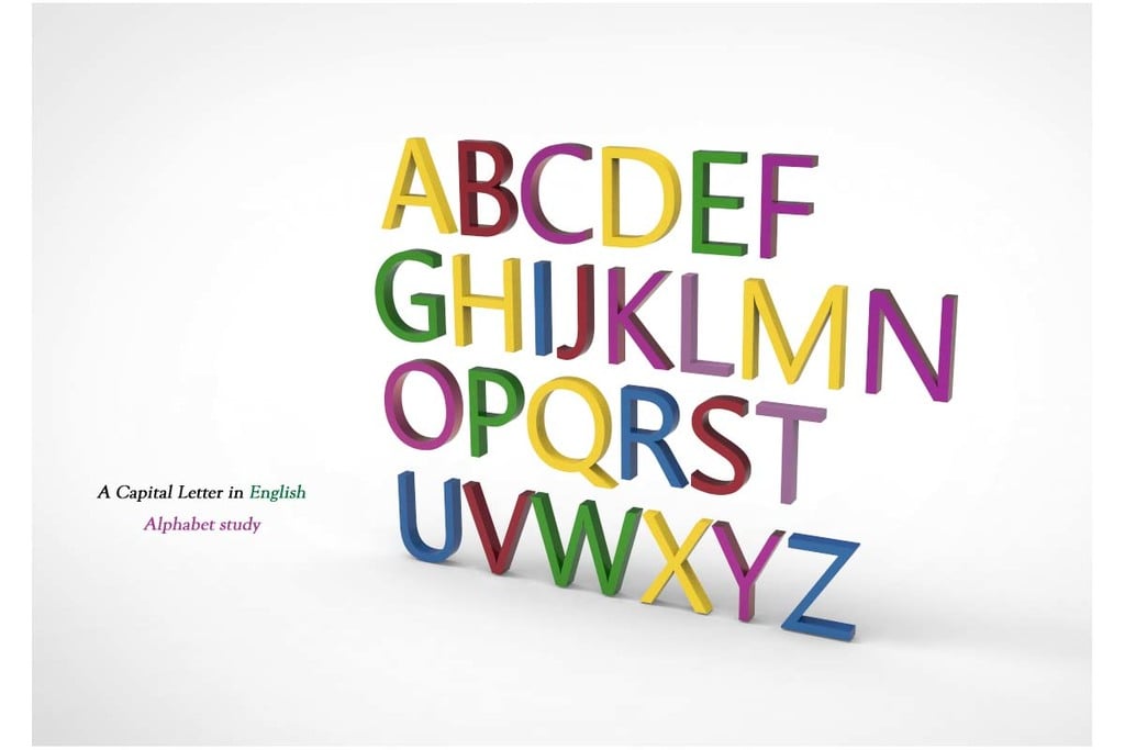 a capital letter in English Alphabet typographic