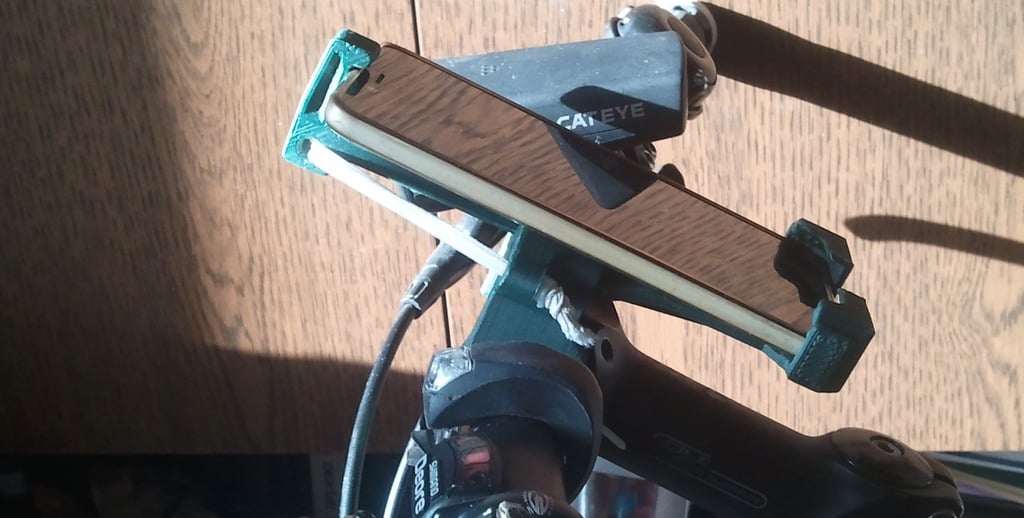 Phone holder to bike handlebar