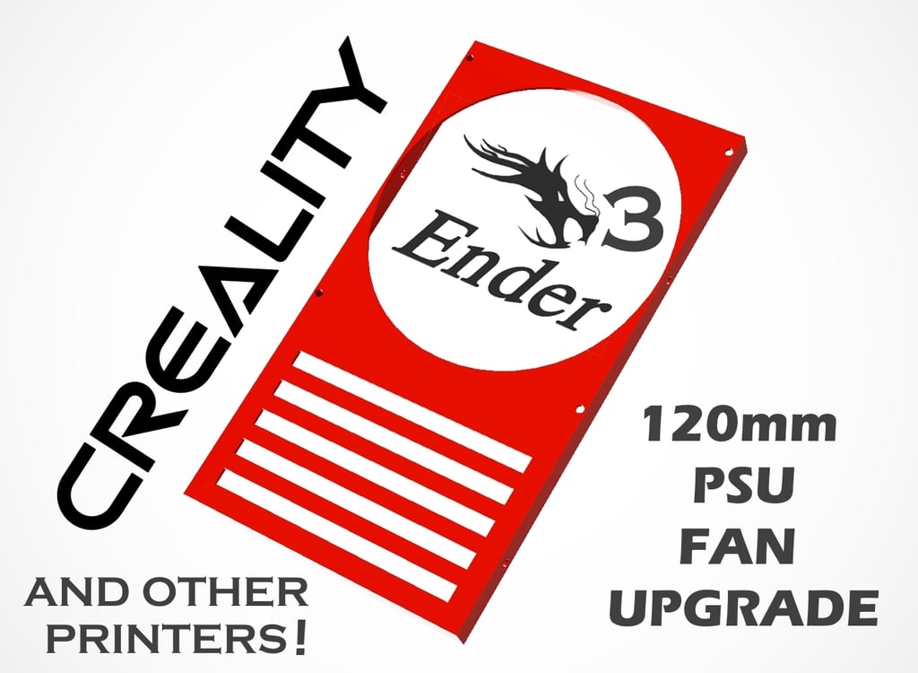 Creality Ender 3 PSU 120mm Fan Upgrade Housing
