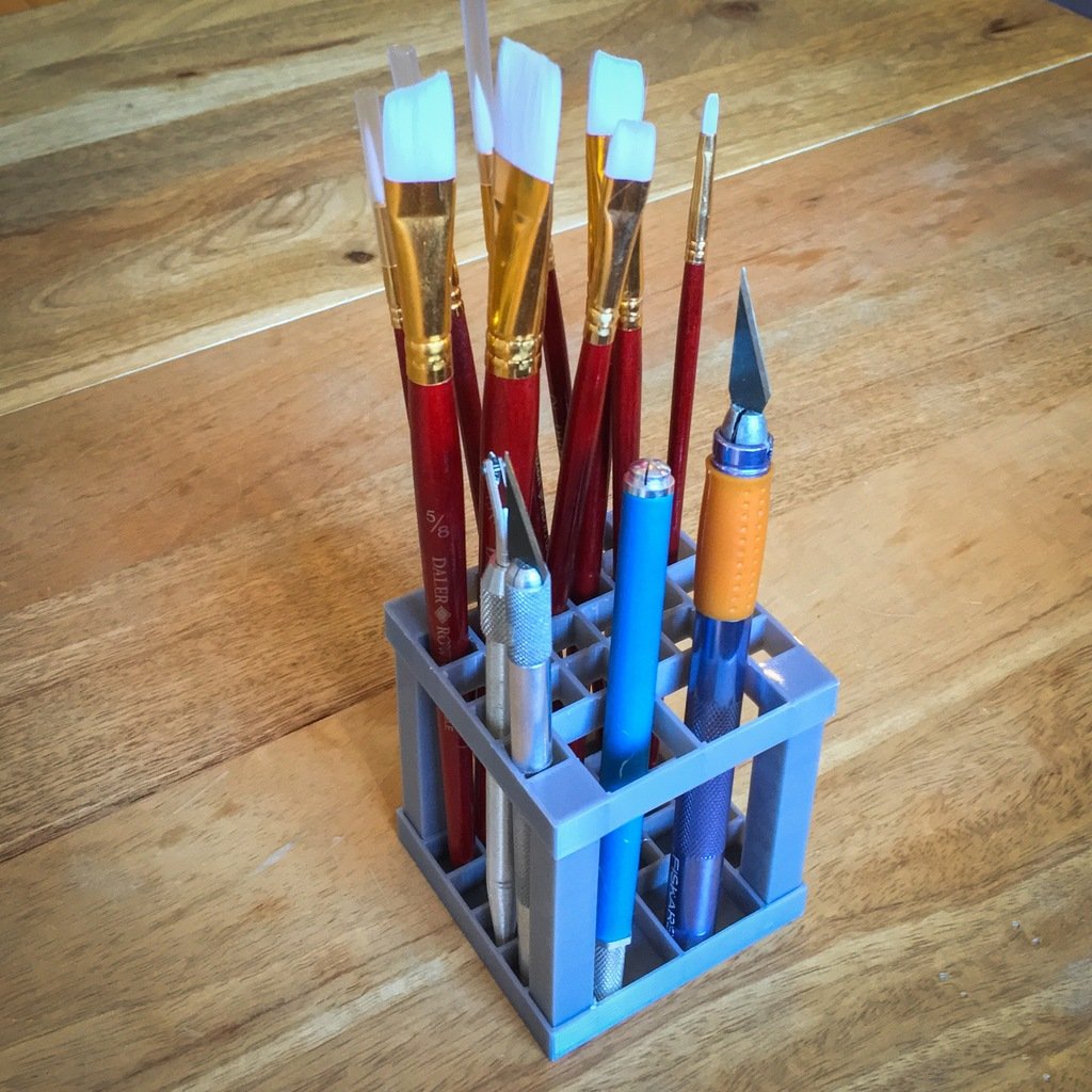 Paint Brush Pen Pencil Tool Rack Holder Stand