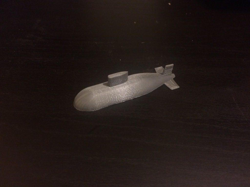 Simple Surfaced Submarine Model (Cake Topper)