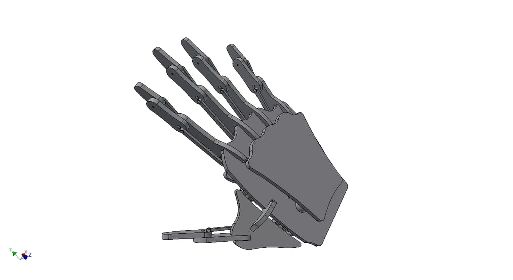 Fully Articulated Skeletal Robot Hand