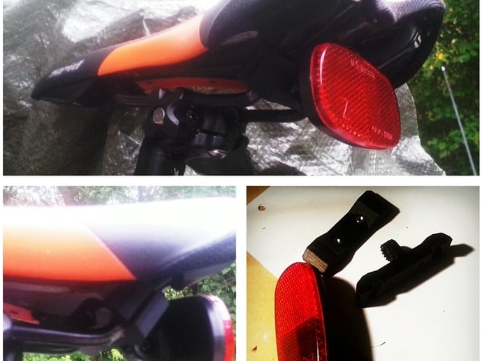 bicycle seat rear reflector mount