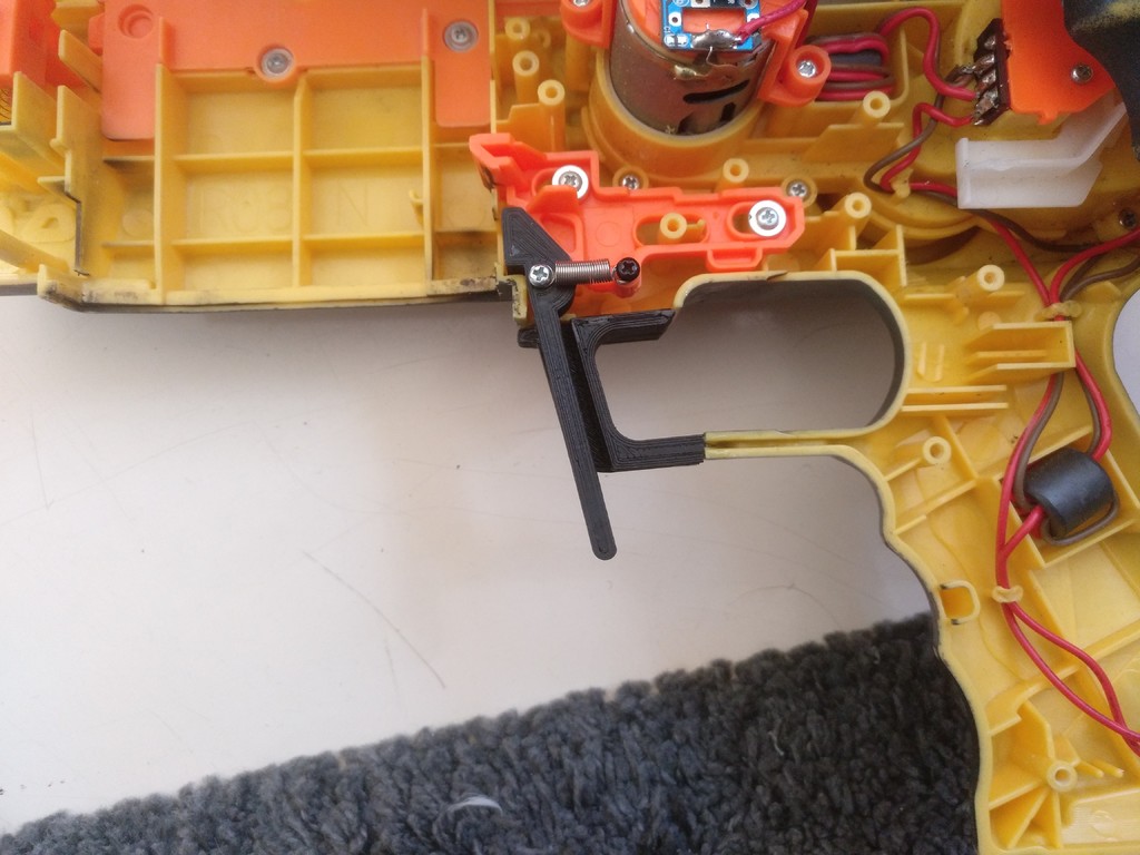 NERF Stampede Magazine Release Lever and Trigger Guard Fix