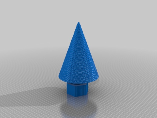 cone christmas tree minecraft stl, shematic  orginal colour wrl of before transformation into minecraft