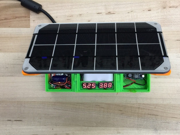 Solar USB Charger w/ Voltage Monitors