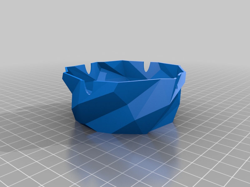 Twist Ashtray Low Poly