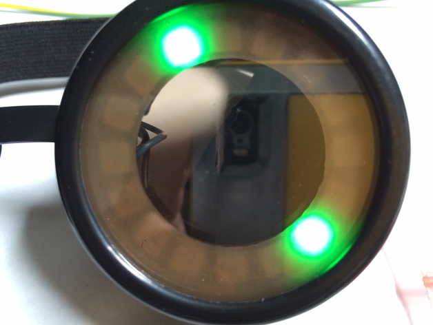 Adafruit Goggle neopixel bezel and backing disc washer
