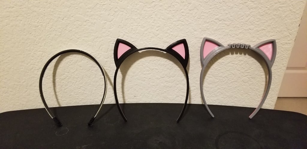 Wearable Cat Ears Hair Band - rigid and flexible options