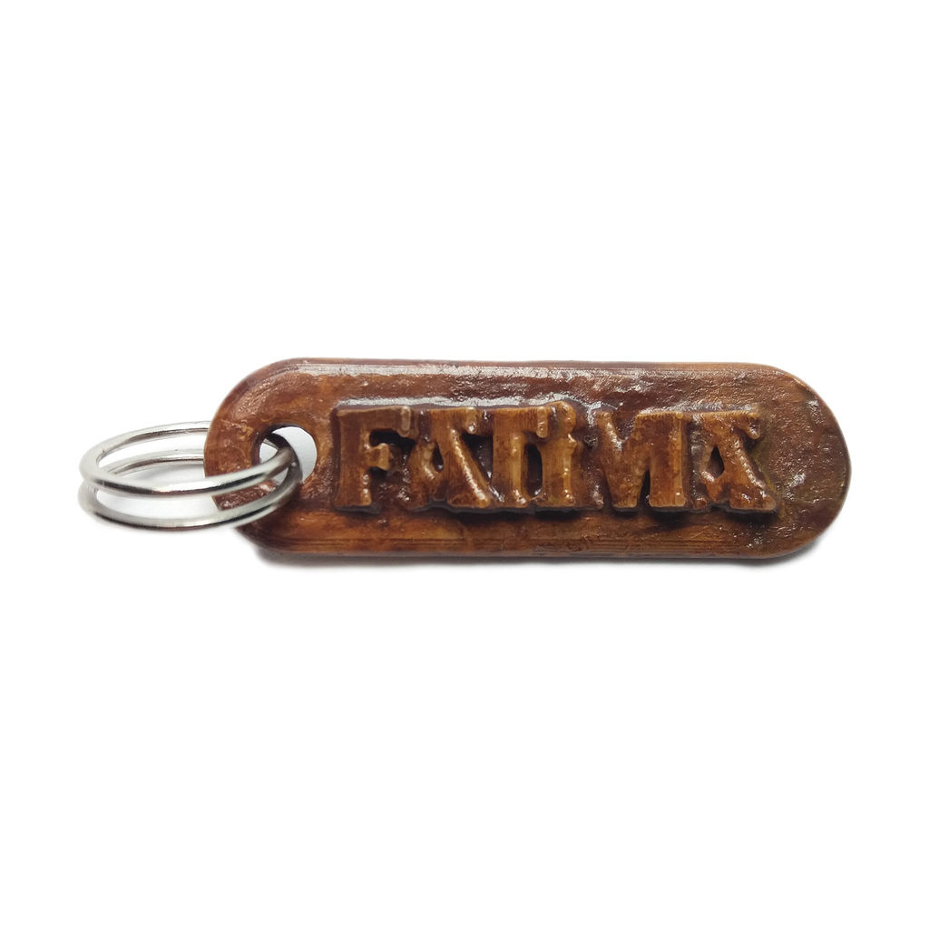 FATIMA Personalized keychain embossed letters