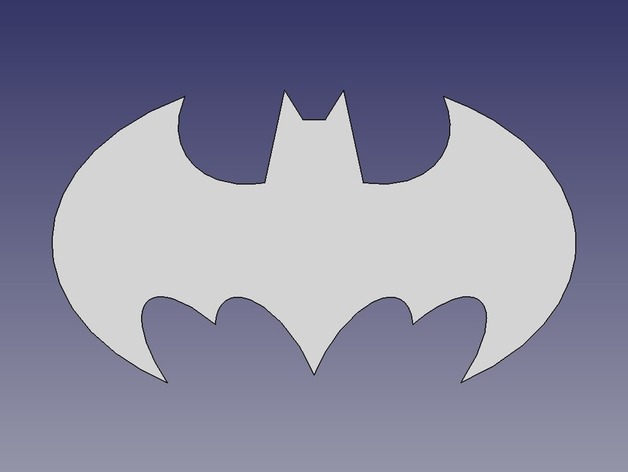 Batman Symbol FreeCAD by lamer - Thingiverse