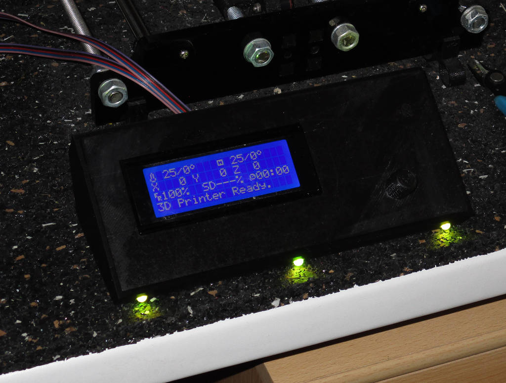 External display with rotary encoder, back and home button and LEDs