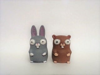 Beaver Bunny & Gopher Finger Puppets