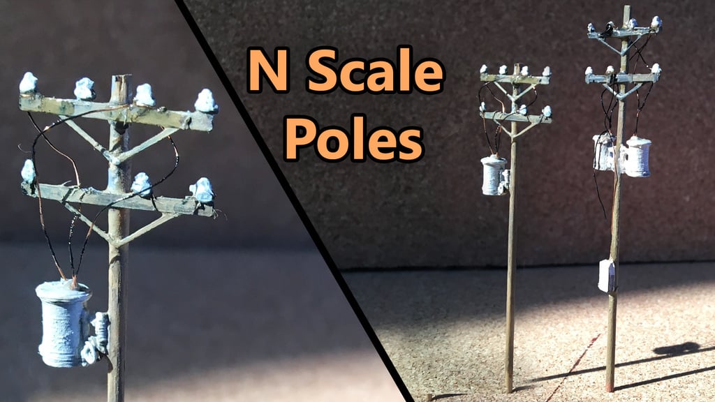 Utility Pole - N scale Model Railroad