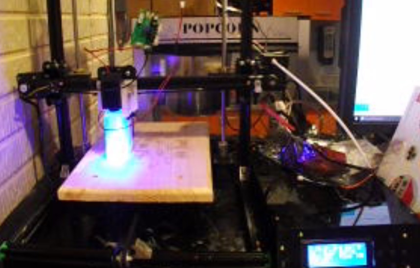 3D printer laser bracket, vent and eye protection tube
