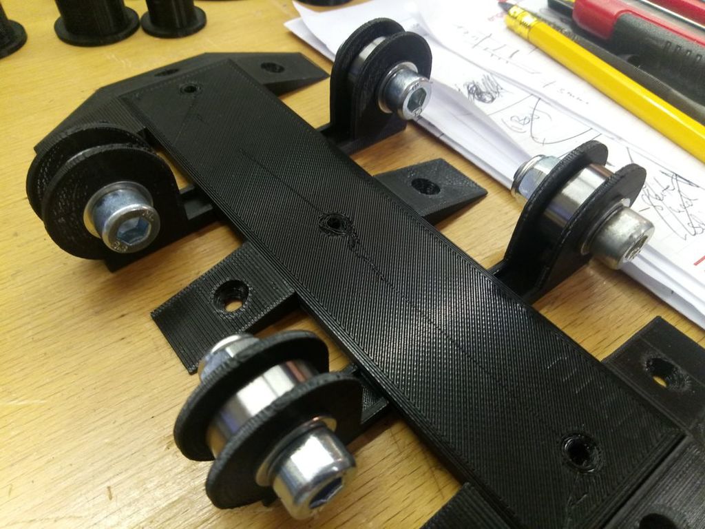 Adjustable Spool Holder sturdier bearing brackets