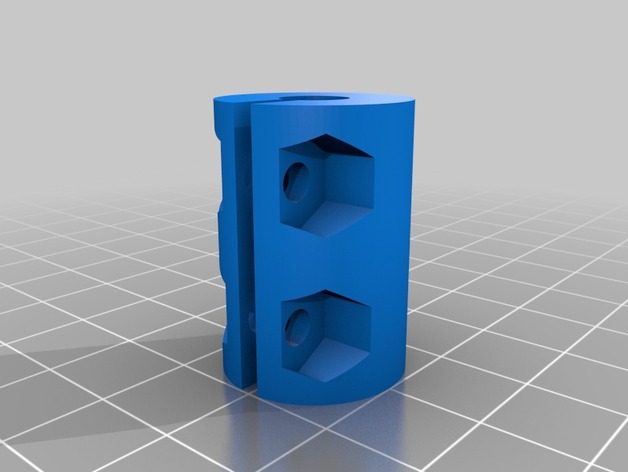 My Customized Parametric Rigid Coupler 5/16" to 5mm on Mostly Printed CNC