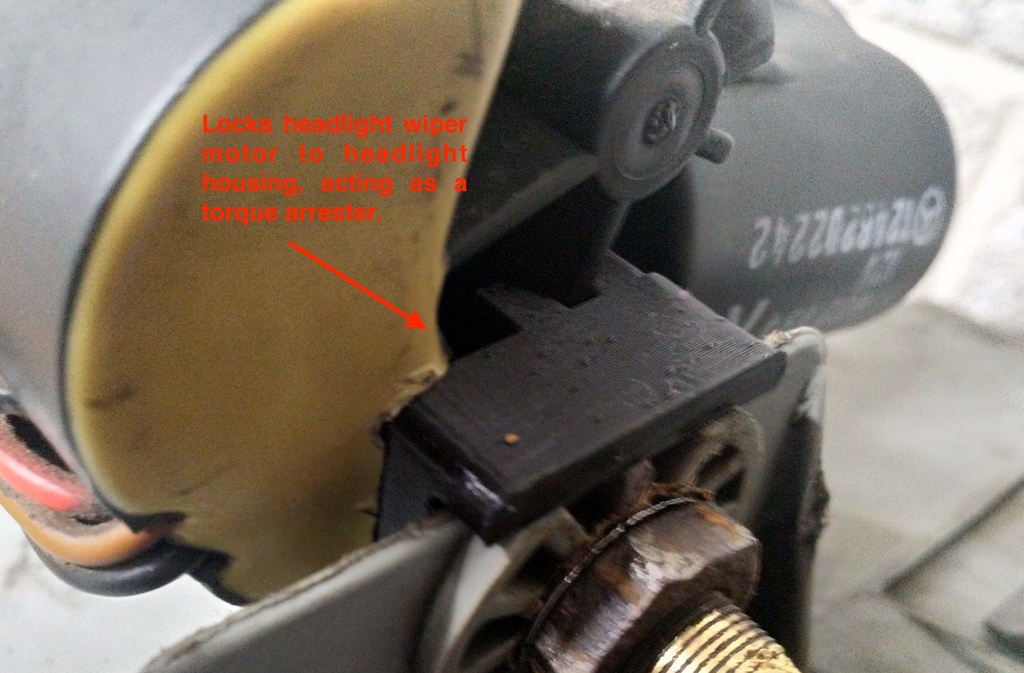 W124 Headlight Wiper Motor Shaft Lock