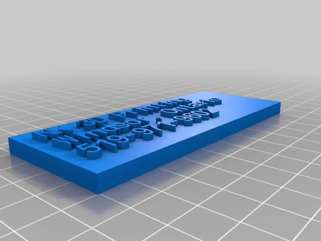 NK 3D Printing name plate 2