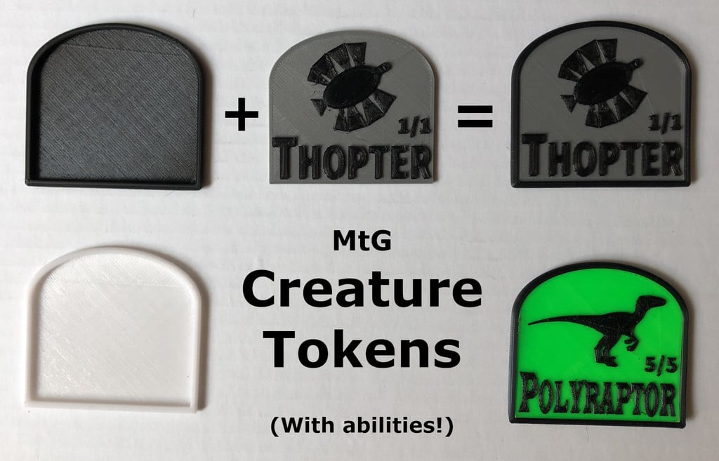 MtG Creature Tokens with abilities (2 parts)