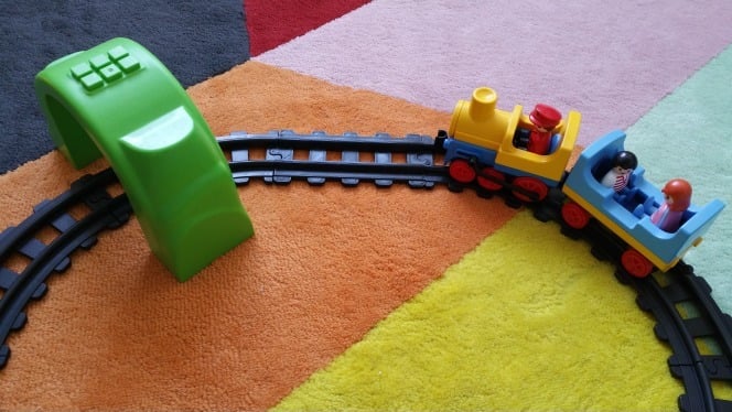 Rail droit pour circuits de trains Playmobil