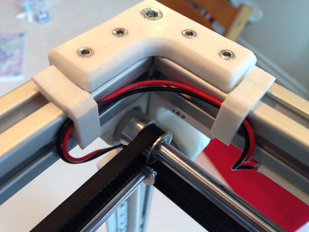 Modified Top Brackets for Ultimaker 2 Aluminum Extrusion 3D printer