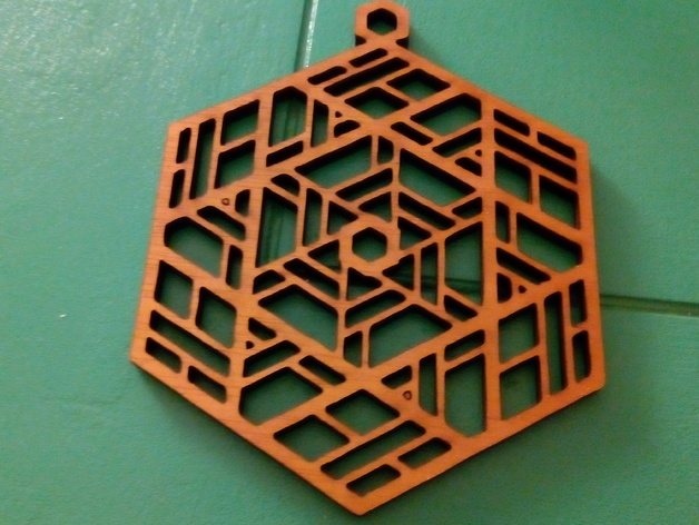 Stained Glass Inspired Ornament (laser cutter version)