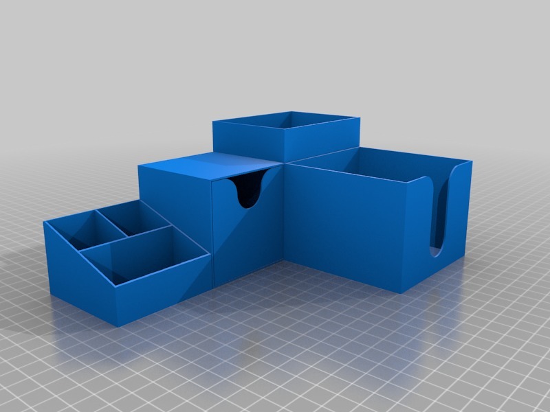 Desk ORGANIZER - tray, drawer, pens, post-its