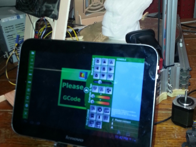GCodePrintr and IP Webcam Tablet Stand for Deltabot