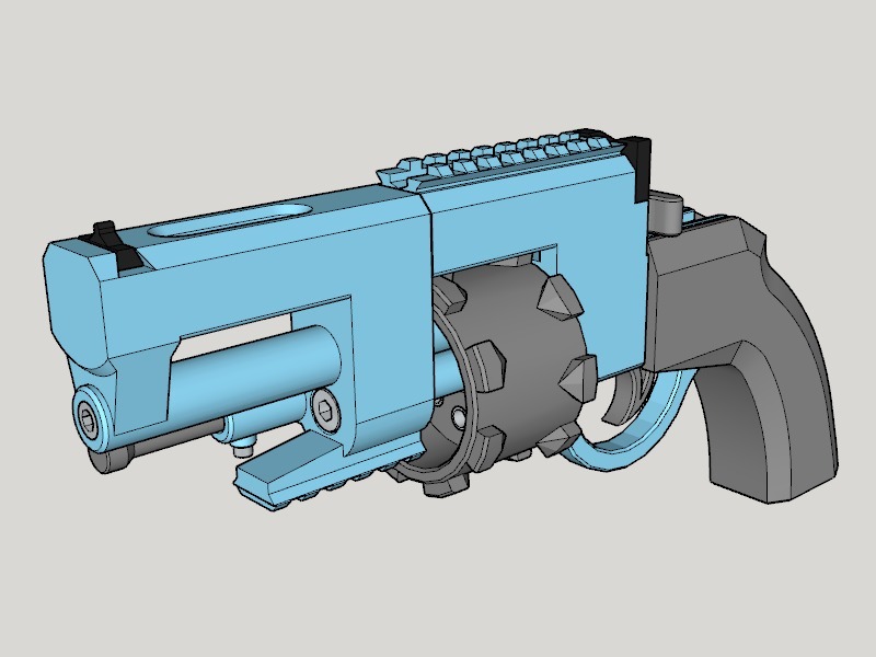 Vanguard Revolver Tactical (3D Print Kit Real Gun)