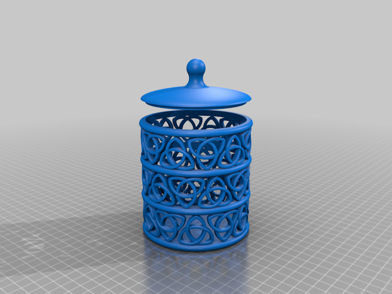 celtic knot storage cylinder - with simple lid - some stackable