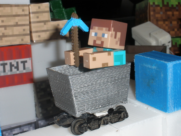 Mine cart for Minecraft toy figures